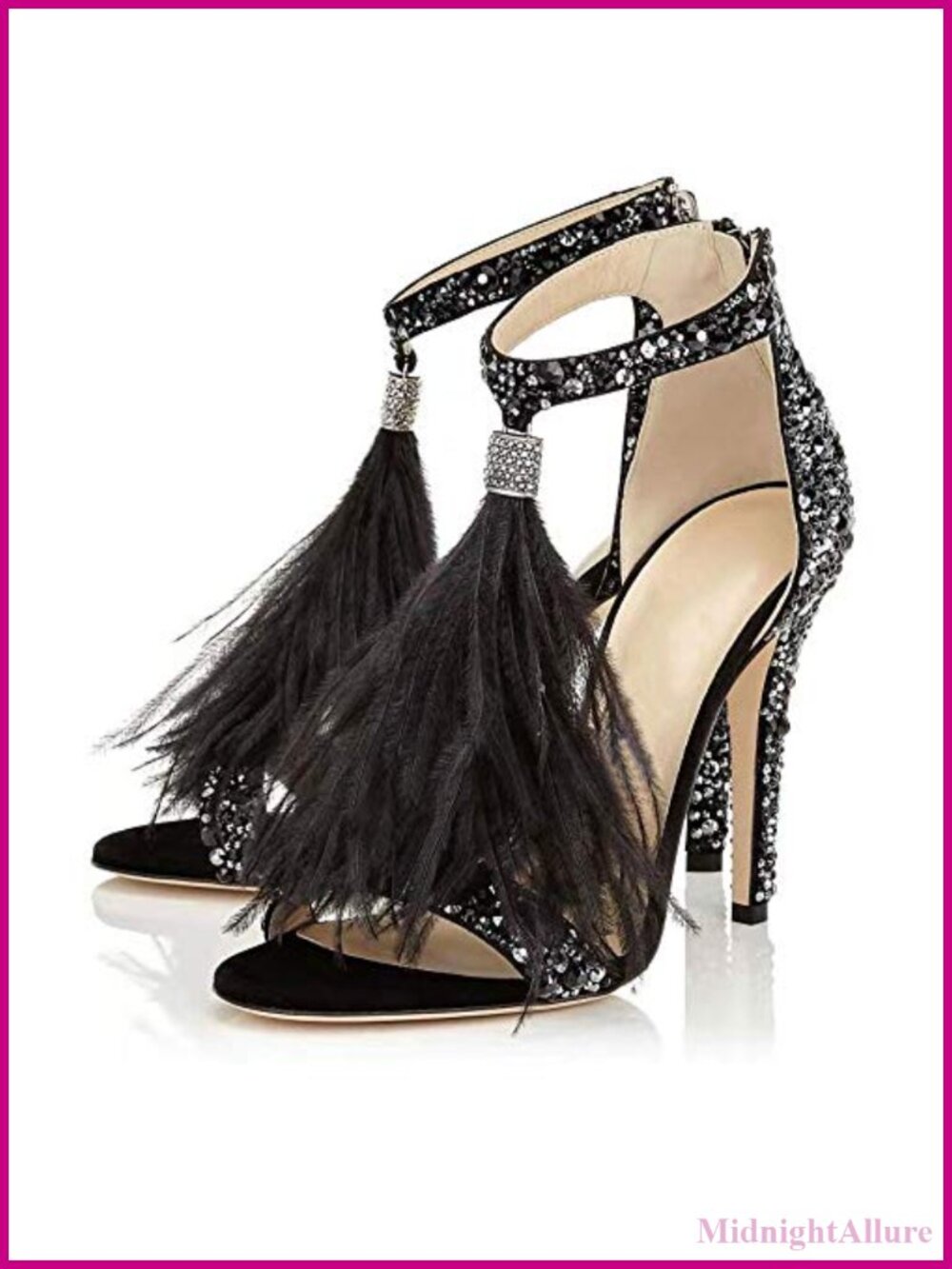 Rhinestone High Heel Sandals Pointed Open Toe Stiletto Wedding Party